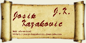 Josip Kazaković vizit kartica
